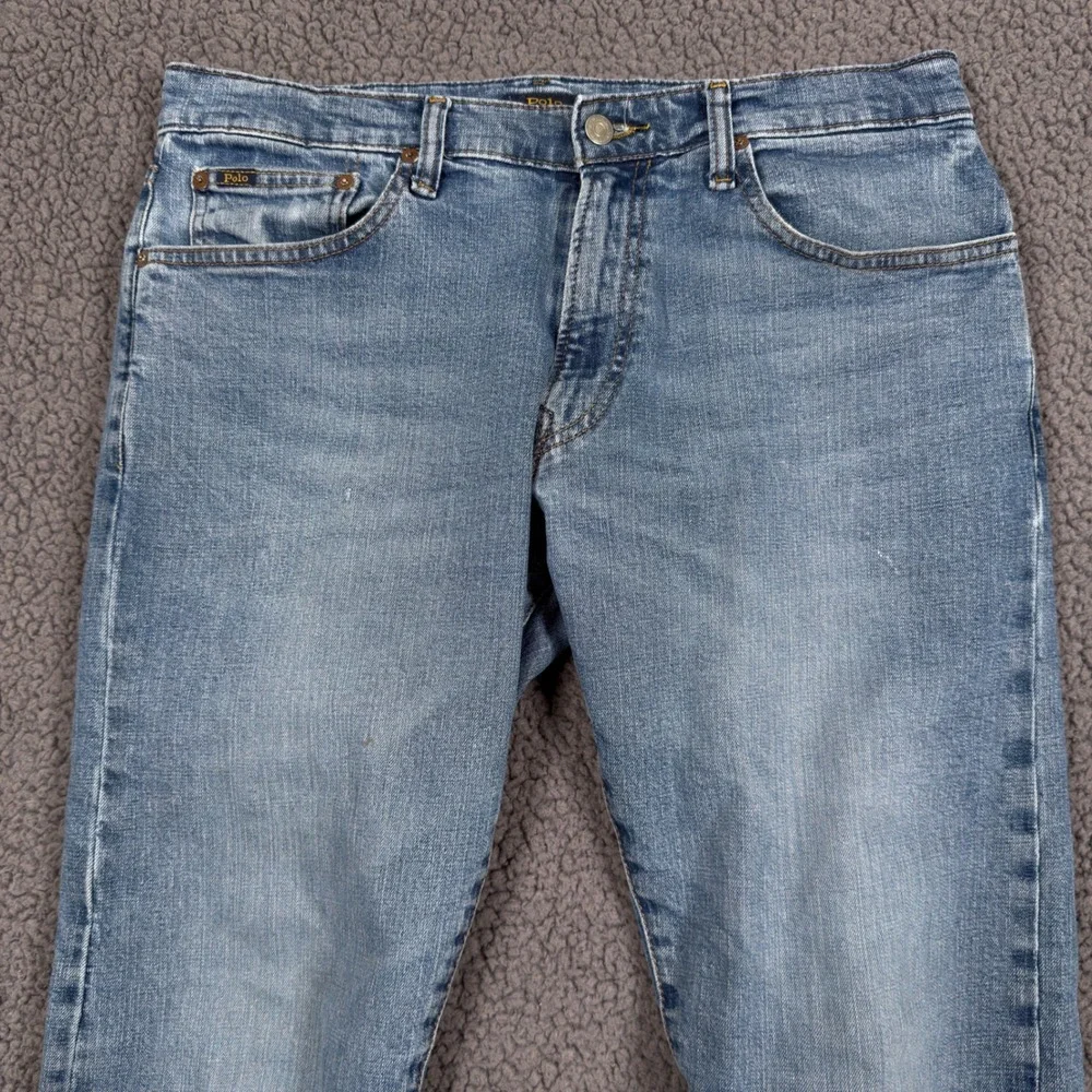 Polo Ralph Lauren Hampton Relaxed Straight Jeans Mens 32x30 Medium Wash Selvedge
